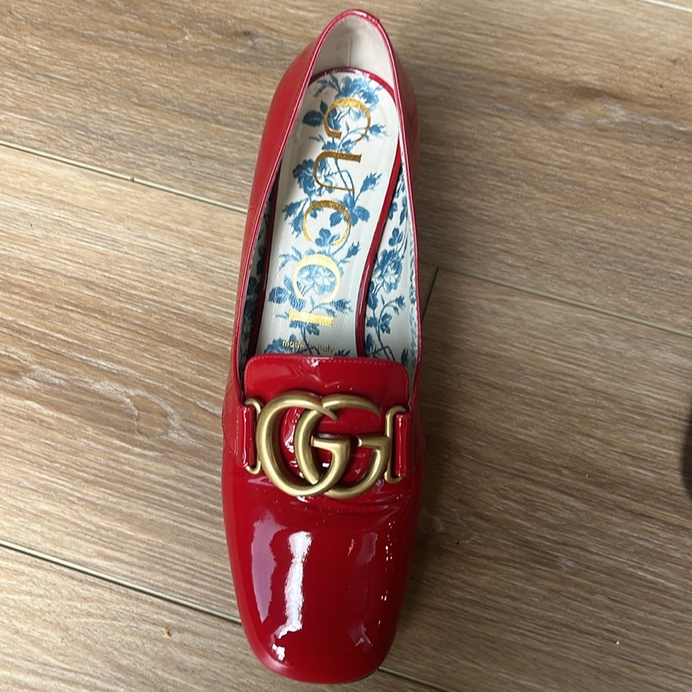 Gucci Red Pantene 55mm Victoire Pump - perfect condition - Picture 2 of 7